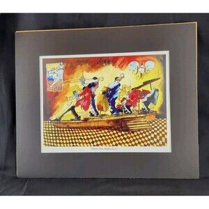 Leo Meiersdorff Classic Jazz Band Art Print New Orleans French Quarter‎ Mardi